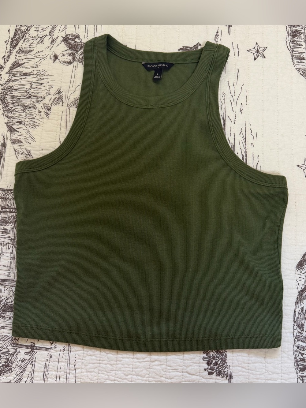 Banana Republic Dark Olive Ribbed Tank